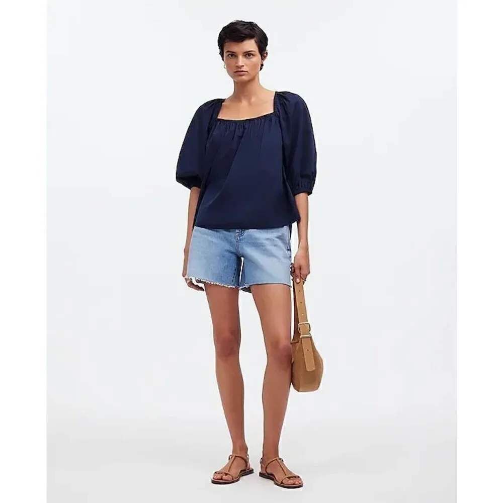 $88 Madewell puff sleeve baby doll top size 4